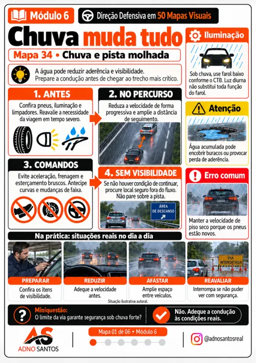 Mapa original: Chuva e pista molhada